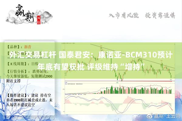 外汇交易杠杆 国泰君安：康诺亚-BCM310预计年底有望获批 评级维持“增持”