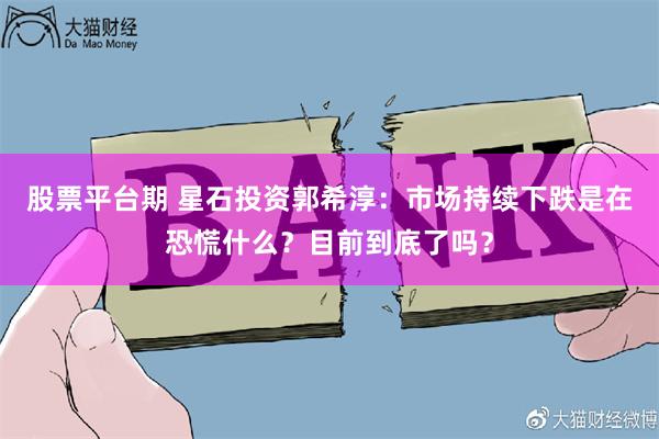 股票平台期 星石投资郭希淳：市场持续下跌是在恐慌什么？目前到底了吗？