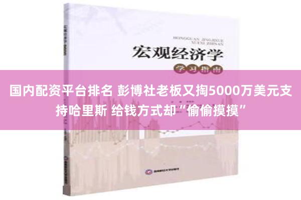 国内配资平台排名 彭博社老板又掏5000万美元支持哈里斯 给钱方式却“偷偷摸摸”