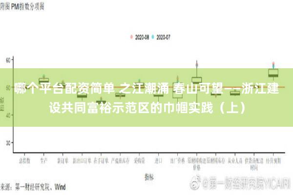 哪个平台配资简单 之江潮涌 春山可望——浙江建设共同富裕示范区的巾帼实践（上）